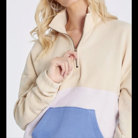 WILDFOX Lea 1/4 Zip Sweatshirt Size S - Picture 9 of 10